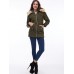Hooded Zipper Solid Color Pocket Overcoat
