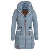 Zipper Stand Collar Pocket Plain Overcoat