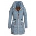 Zipper Stand Collar Pocket Plain Overcoat