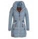 Zipper Stand Collar Pocket Plain Overcoat