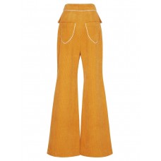 Button Pocket Corduroy Women's Bellbottom