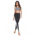 Mesh Patchwork Contrast Stripe Women's Leggings