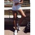 Denim Pure White High Waist Women's Shorts