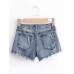 Retro Ripped Denim Women's Shorts