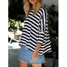 Bat Sleeve Stripe T-shirt