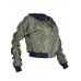 Chic Ruched Slash Neck Zipper Women's Jacket