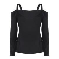Double-breasted Boat Neck Women's Jacket