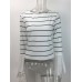 Women's Striped Patchwokr Falbala Sleeve T-shirt