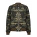Camouflage Stand Collar Long Sleeve Jacket