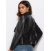 Punk Style Lapel PU Jacket