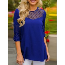 Hollow Stitching Seven-QuarterT-shirt Hollow Stitching Seven-QuarterT-shirt