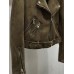 PU Front Zipper Lapel Jacket