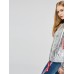 Glitter Zipper Up Long Sleeve Women's Jacket