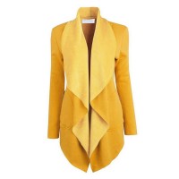 Solid Color Pocket Loose Casual Coat