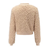 Zipper Up Slim Fit Faux Fur Jacket Women's Teddy Coat