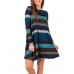 Curve Hem Women's Striped Long Sleeve T-shirt