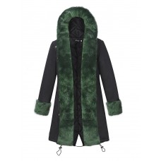 European-American Autumn and Winter with Cap Women's Cotton Coat