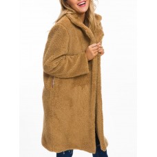 Autumn-winter Velvet Women's Overcoat