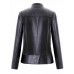Plain PU Zipper Casual Jackets
