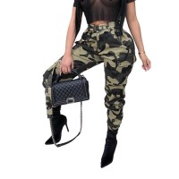 Low waist Camouflage Print Casual Pants