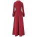 Slim Lapel Plain Long Coat